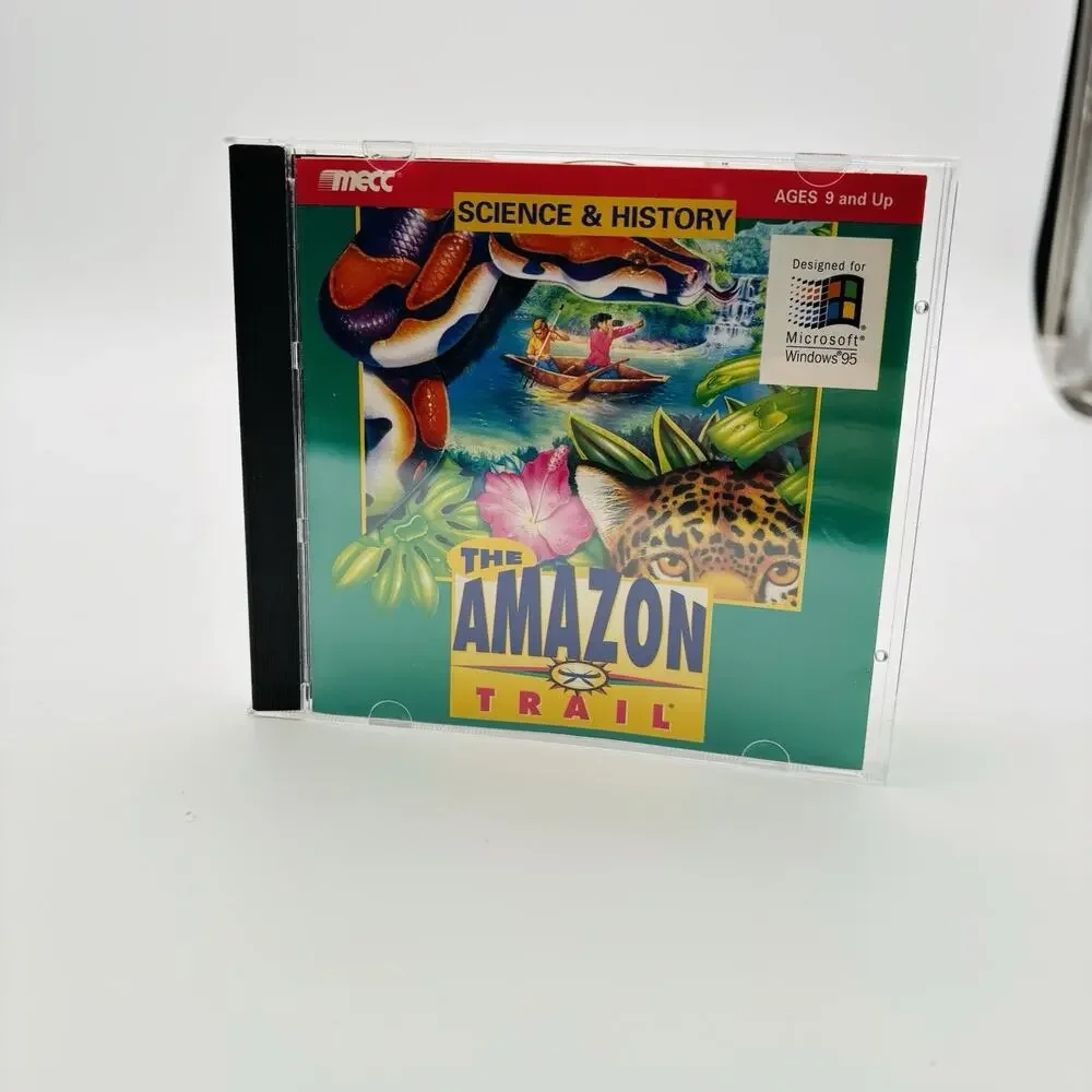 The Amazon Trail Microsoft Windows 95 Cd Rom. Very Good Condition.